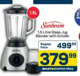 Pick n Pay Sunbeam 1.5 Litre Glass Jug Blender with Grinder offer