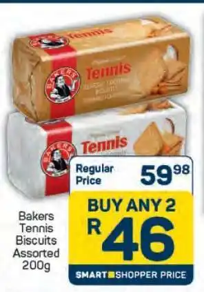 Pick n Pay Bakers Tennis Biscuits Assorted 200g offer