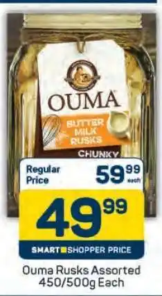 Pick n Pay Ouma Rusks Assorted 450/500g Each offer