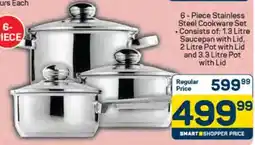 Pick n Pay 6-Piece Stainless Steel Cookware Set offer