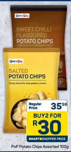 Pick n Pay PnP Potato Chips Assorted 100g offer