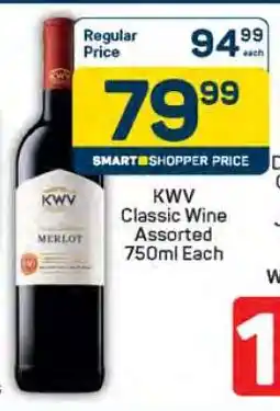 Pick n Pay KWV Classic Wine Assorted 750ml Each offer