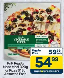 Pick n Pay PnP Ready Made Meal 320g or Pizza 315g Assorted Each offer