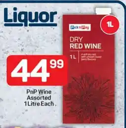 Pick n Pay PnP Wine Assorted 1 Litre Each offer