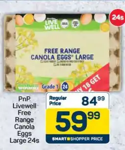 Pick n Pay PnP Livewell Free Range Canola Eggs Large 24s offer