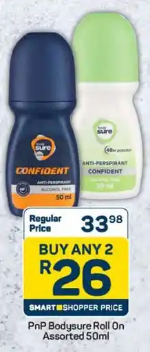 Pick n Pay PnP Bodysure Roll-On Assorted 50ml offer