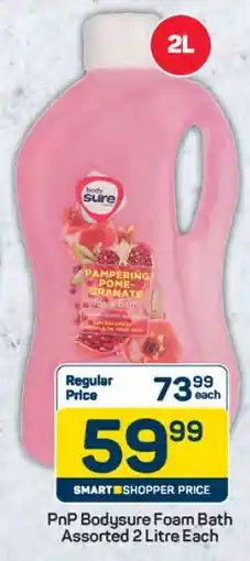 Pick n Pay PnP Bodysure Foam Bath Assorted 2 Litre Each offer