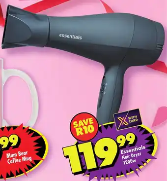 Shoprite Essentials Hair Dryer 1200W offer