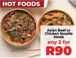 Food Lover's Market Asian Beef or Chicken Noodle Meals offer