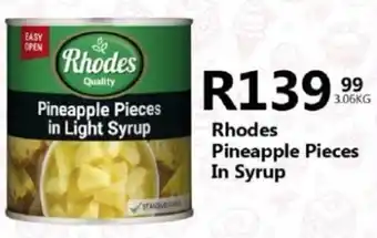 Take 'n Pay Rhodes Pineapple Pieces In Syrup offer