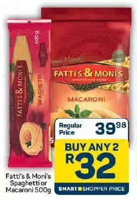 Pick n Pay Hypermarket Fatti's & Moni's Spaghetti or Macaroni offer
