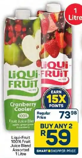 Pick n Pay Hypermarket Liqui-Fruit 100% Fruit Juice Blend Assorted offer