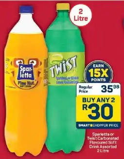 Pick n Pay Hypermarket Sparletta or Twist Carbonated Flavoured Soft Drink Assorted offer