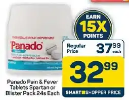 Pick n Pay Hypermarket Panado Pain & Fever Tablets Spartan or Blister Pack offer