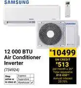 Builders Warehouse Samsung 12000 BTU Air Conditioner Inverter 734924 offer