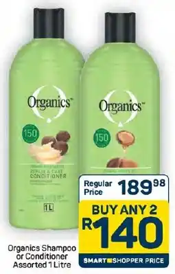 Pick n Pay Hypermarket Organics Shampoo or Conditioner Assorted offer