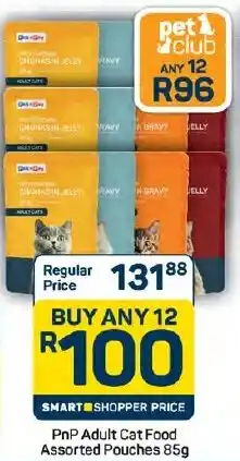 Pick n Pay Hypermarket PnP Adult Cat Food Assorted Pouches offer