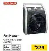 Builders Warehouse Goldair Fan Heater 561513 offer