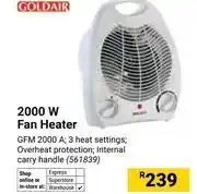 Builders Warehouse Goldair 2000W Fan Heater 561839 offer