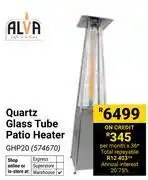 Builders Warehouse Alva Quartz Glass Tube Patio Heater GHP20 574670 offer