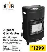Builders Warehouse Alva 3-Panel Gas Heater 404361 offer