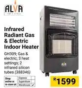 Builders Warehouse Alva Infrared Radiant Gas & Electric Indoor Heater 388346 offer