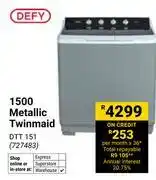 Builders Warehouse Defy 1500 Metallic Twinmaid 727483 offer