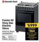 Builders Warehouse Bennett Read Fusion 60 Onxy Gas Electric Stove 850040587 offer