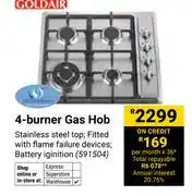 Builders Warehouse Goldair 4-BUrner Gas Hob 591504 offer