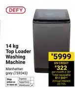 Builders Warehouse Defy Top Loader Washing Machine 759343 offer