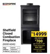 Builders Warehouse Econo Fire Sheffield Closed Combustion Fireplace 850014240 offer