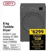 Builders Warehouse Defy 8Kg Tumble Dryer 738050 offer