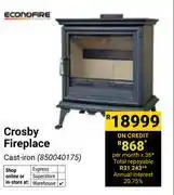 Builders Warehouse Econo Fire Crosby Fireplace 850040175 offer