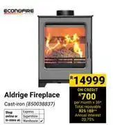Builders Warehouse Econo Fire Aldrige Fireplace 850038837 offer