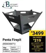 Builders Warehouse Blue Planet Penta Firepit 850030071 offer