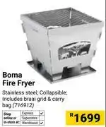 Builders Warehouse Boma Fire Fryer 716912 offer