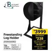 Builders Warehouse Blue Planet Freestanding Log Holder 850030082 offer