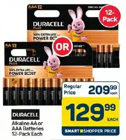 Pick n Pay Hypermarket Duracell Alkaline AA or AAA Batteries offer
