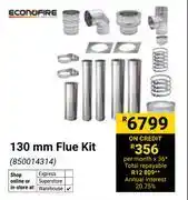 Builders Warehouse Econo Fire 130mm Flue Kit 850014314 offer