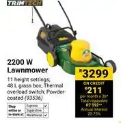 Builders Warehouse Trimtech 2200W Lawnmower 93536 offer