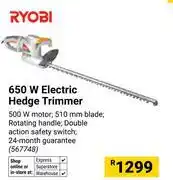 Builders Warehouse Ryobi 650W Electric Hedge Trimmer 567748 offer