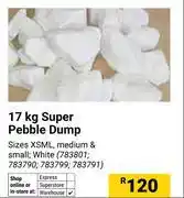 Builders Warehouse 17Kg Super Pebble Dump 783801, 783790, 783799, 783791 offer