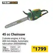 Builders Warehouse Trimtech 45cc Chainsaw 850008946 offer