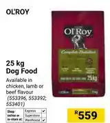 Builders Warehouse Ol'Roy 25Kg Dog Food 553396, 553392, 553401 offer