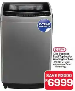 Pick n Pay Hypermarket Defy Stainless Steel Top Loader Washing Machine offer