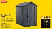 Builders Warehouse Keter 4 x 6 Darwin Shed 1.26m x 1.83m x 2.4m 769041 offer