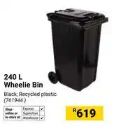 Builders Warehouse 240L Wheelie Bin 761944 offer