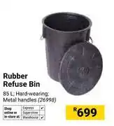 Builders Warehouse Rubber Refuse Bin 85L 26998 offer