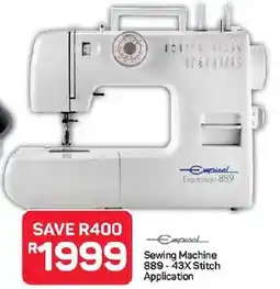 Pick n Pay Hypermarket Empisal Sewing Machine 889-43X Stitch Application offer