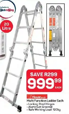 Pick n Pay Hypermarket Tradequip Multi Function Ladder offer
